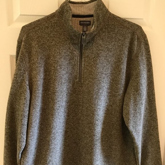 Van Heusen mens pullover sweater Size large 1/4 zip - Picture 4 of 6